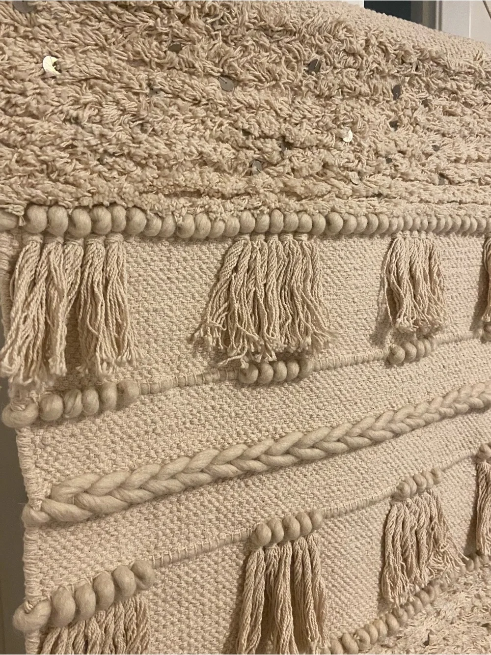 Neutral Cream Macramé Wall Hanging — Handmade Boho Wall Decor